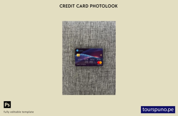 listo para imprimir plantilla frontal de aspecto fotográfico mastercard del B 26